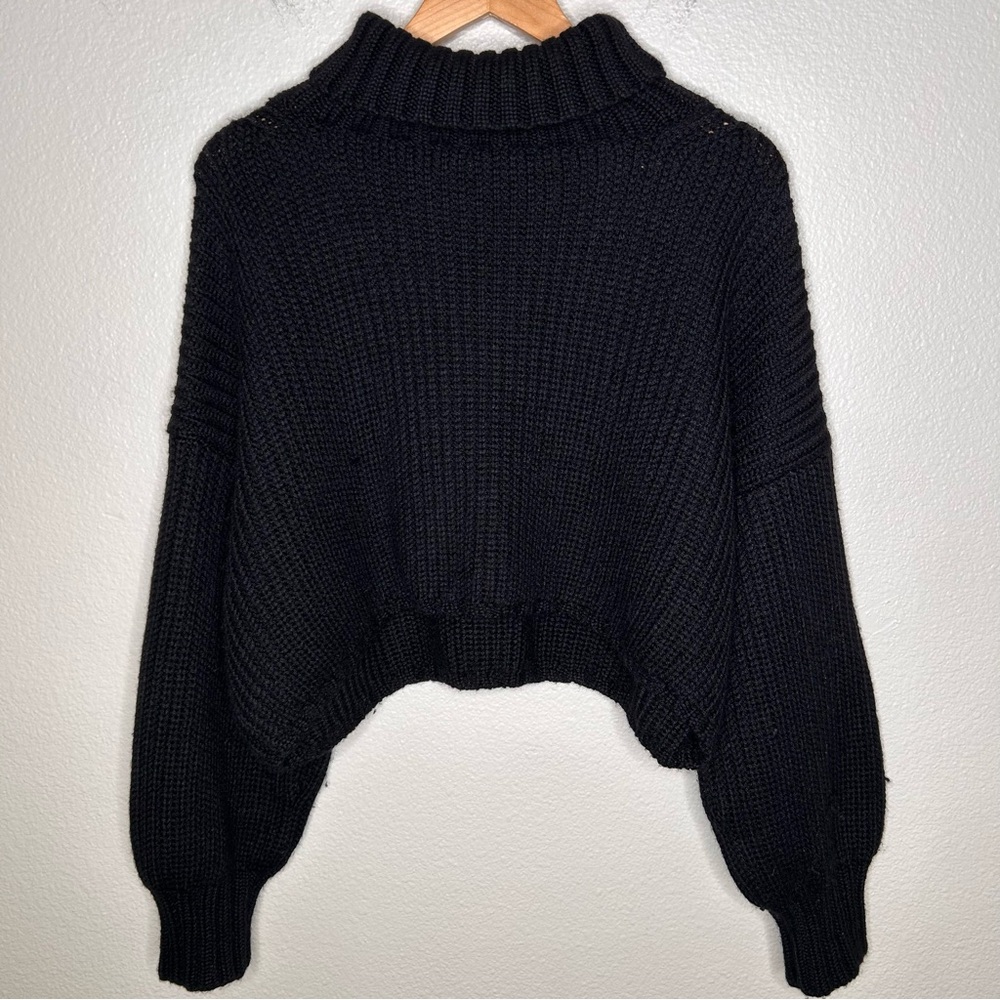 First Rite 100% baby alpaca turtleneck sweater black medium